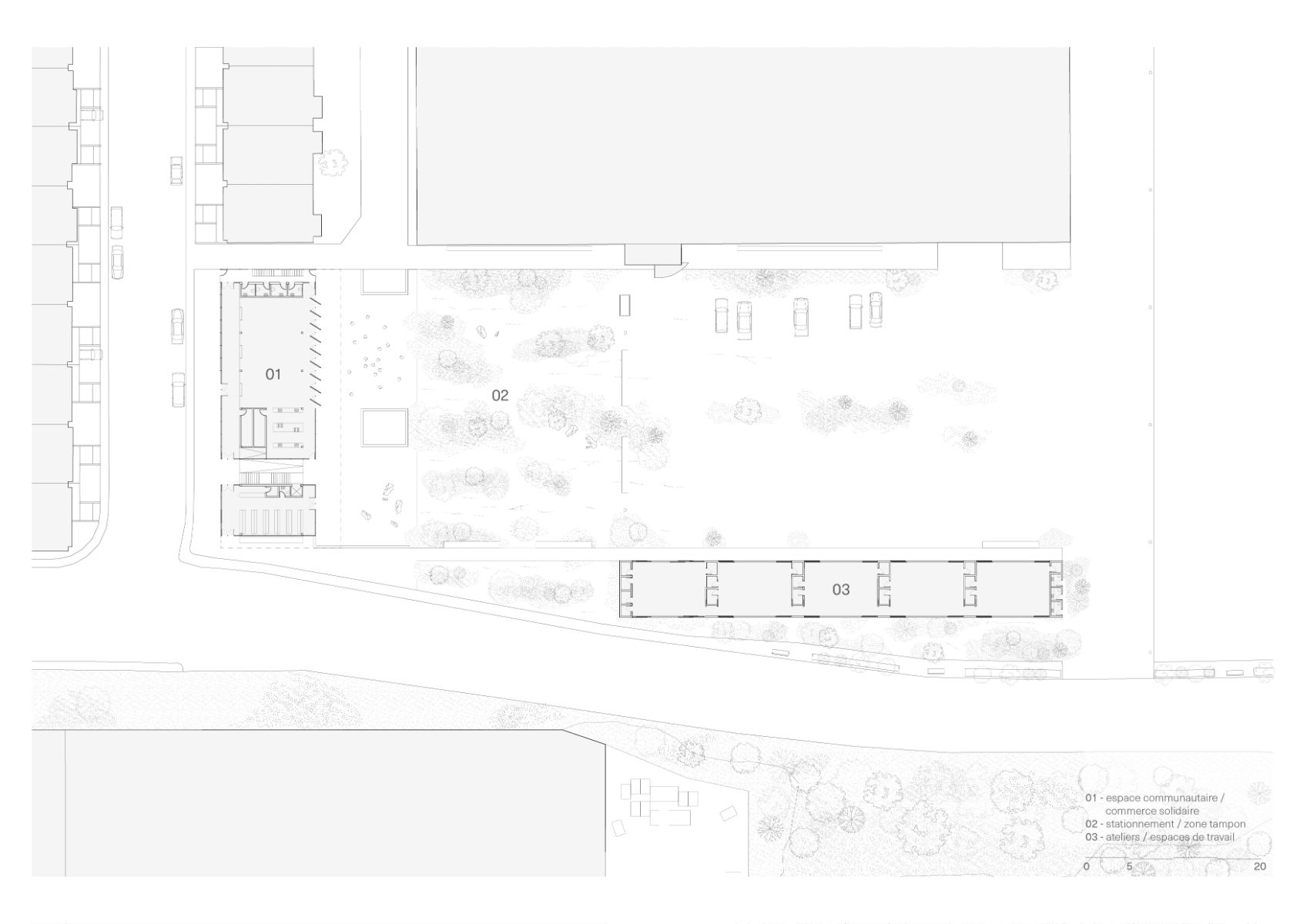 Plan d'implantation &mdash; rue d'H&eacute;relle