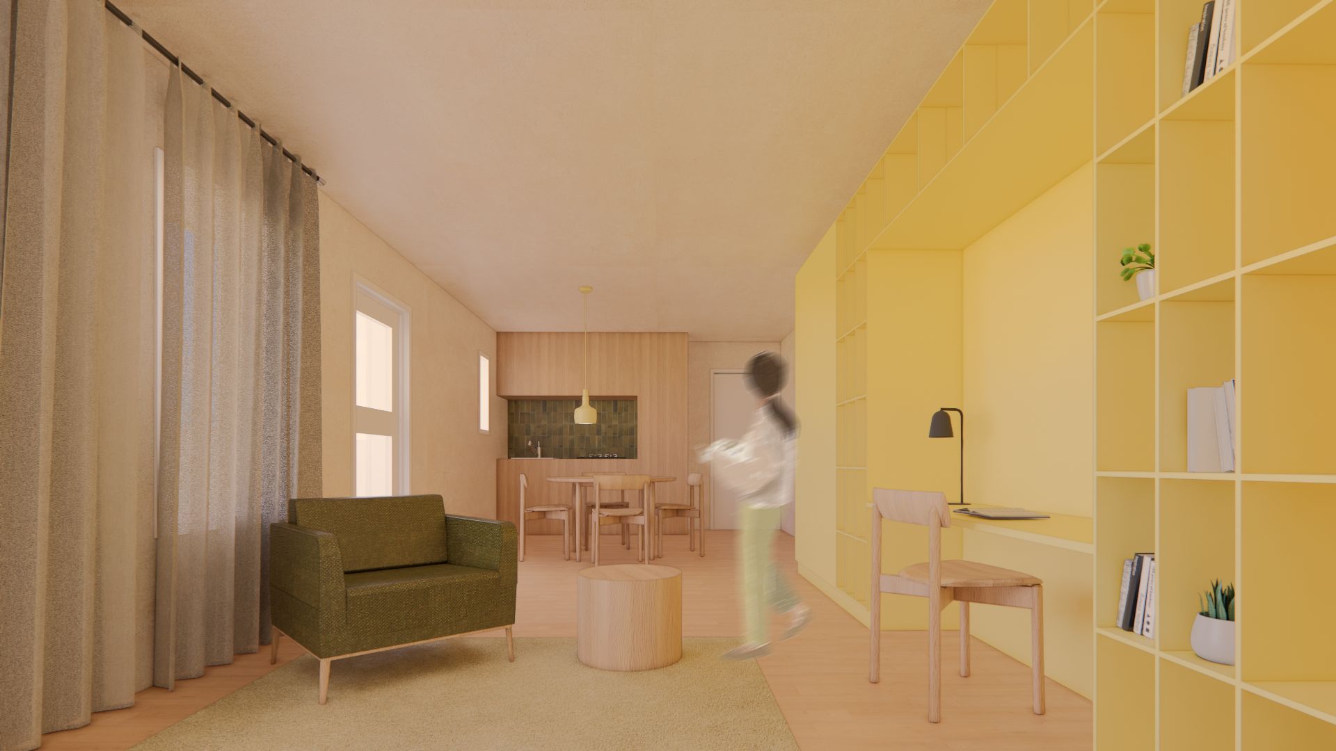 Logement type 2:  destin&eacute; &agrave; une femme &agrave; une &eacute;tape plus avanc&eacute;e dans son processus de gu&eacute;rison