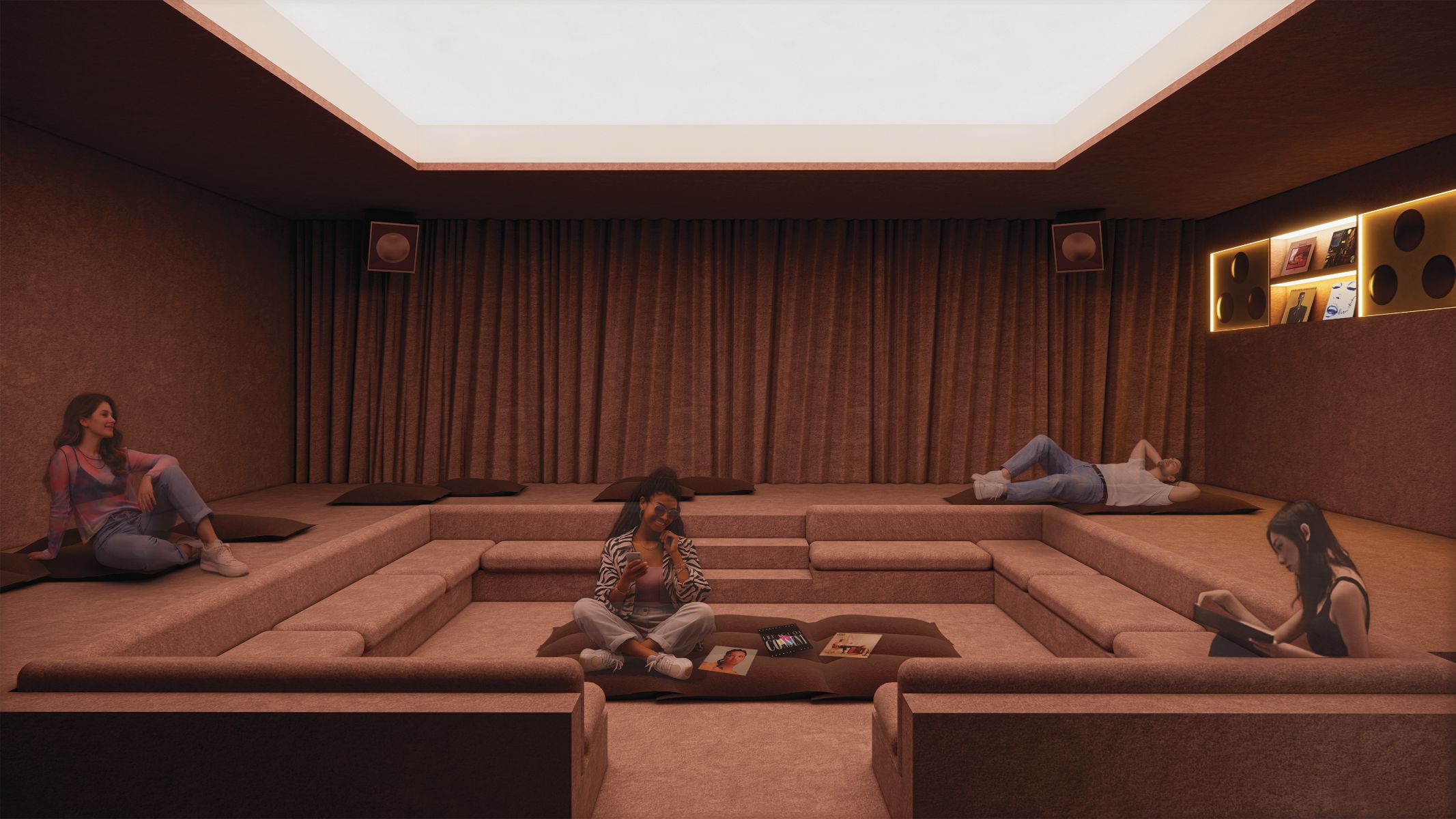 Salle d&rsquo;&eacute;coute invitant au repos et &agrave; l&rsquo;expression