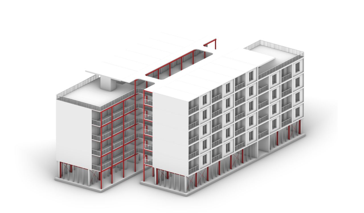 Axonom&eacute;trie du complexe r&eacute;sidentiel (P2)