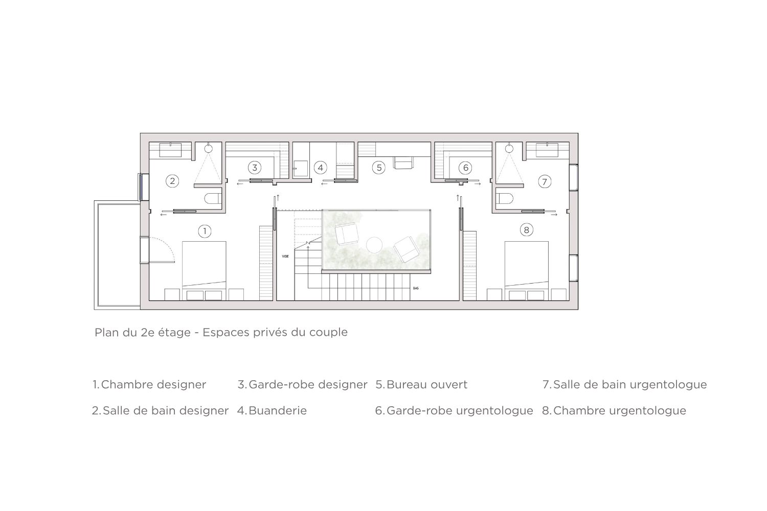 Plan du 2e &eacute;tage