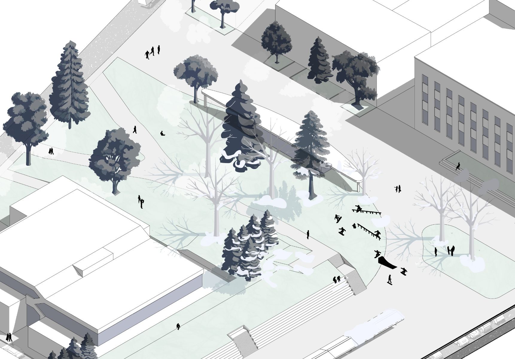 Snowparc, programmation hivernale sur la place