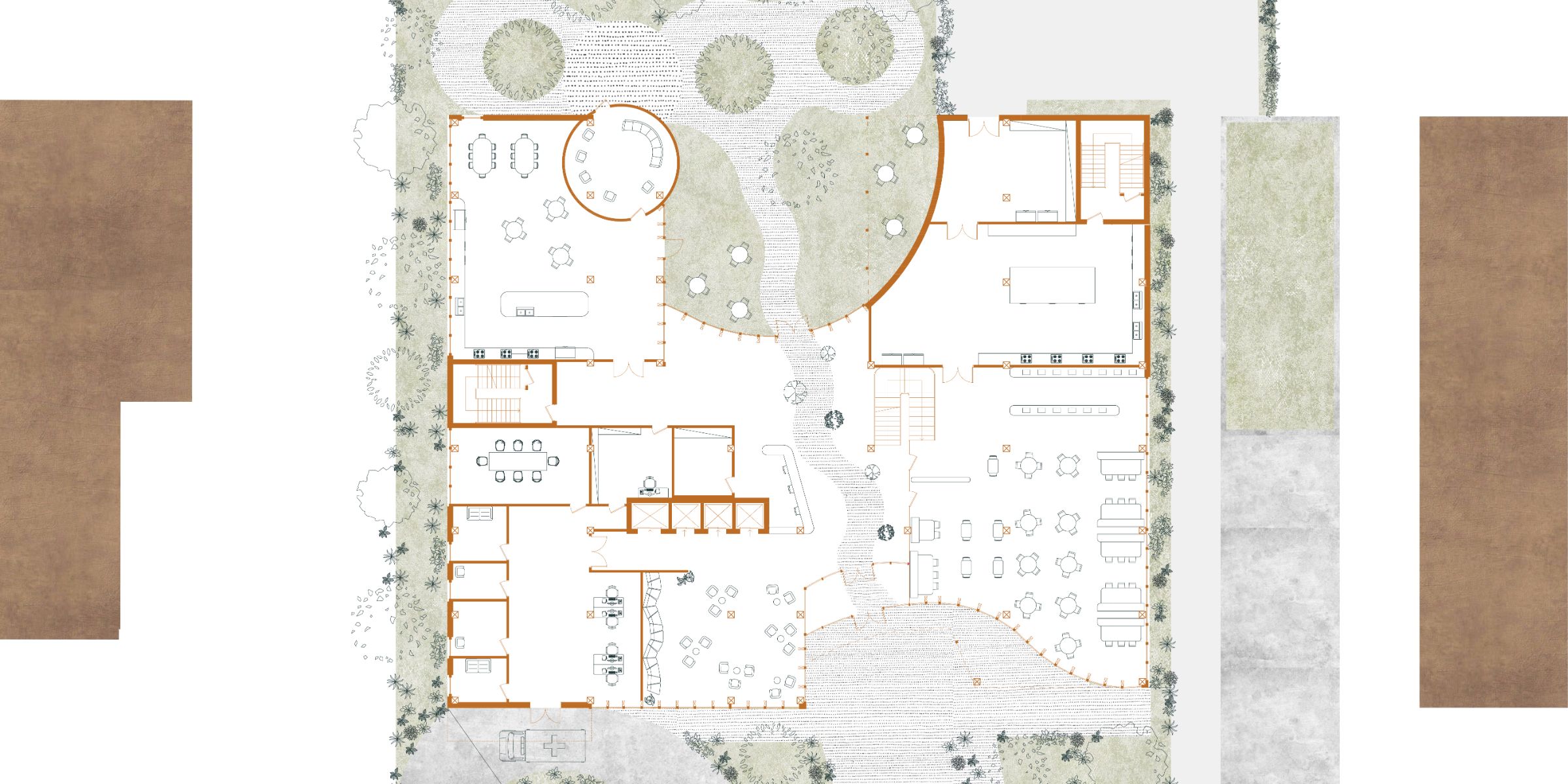 plan du rez-de-chauss&eacute;e
