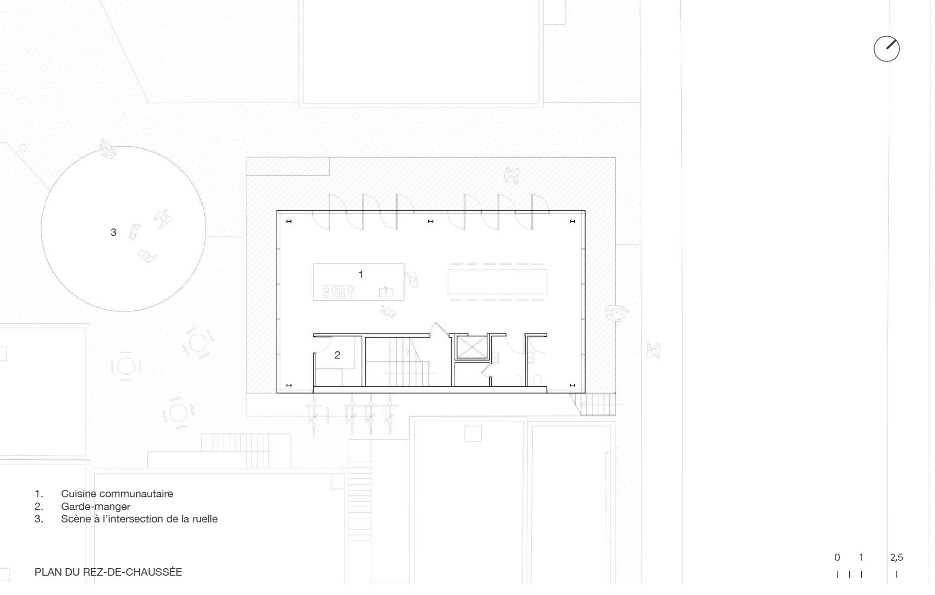 SITE B : Plan du rez-de-chauss&eacute;e