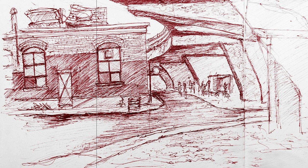 Lecture sensible du site &agrave; travers le croquis