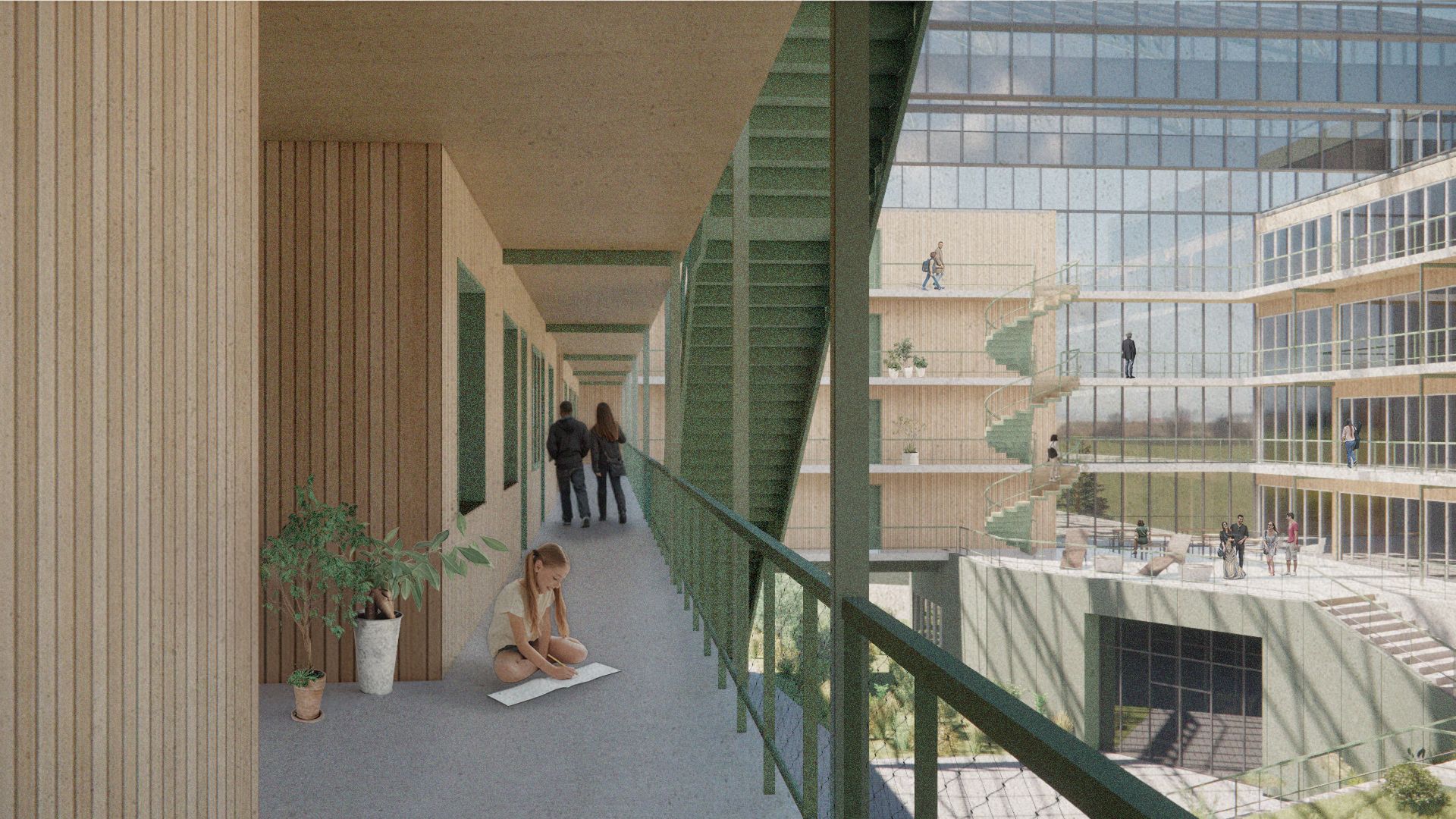 Vue de la coursive