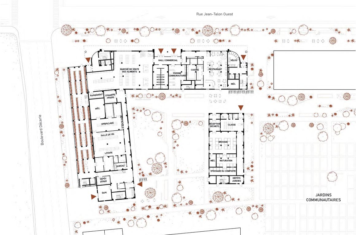 Plan du rez-de-chauss&eacute;e