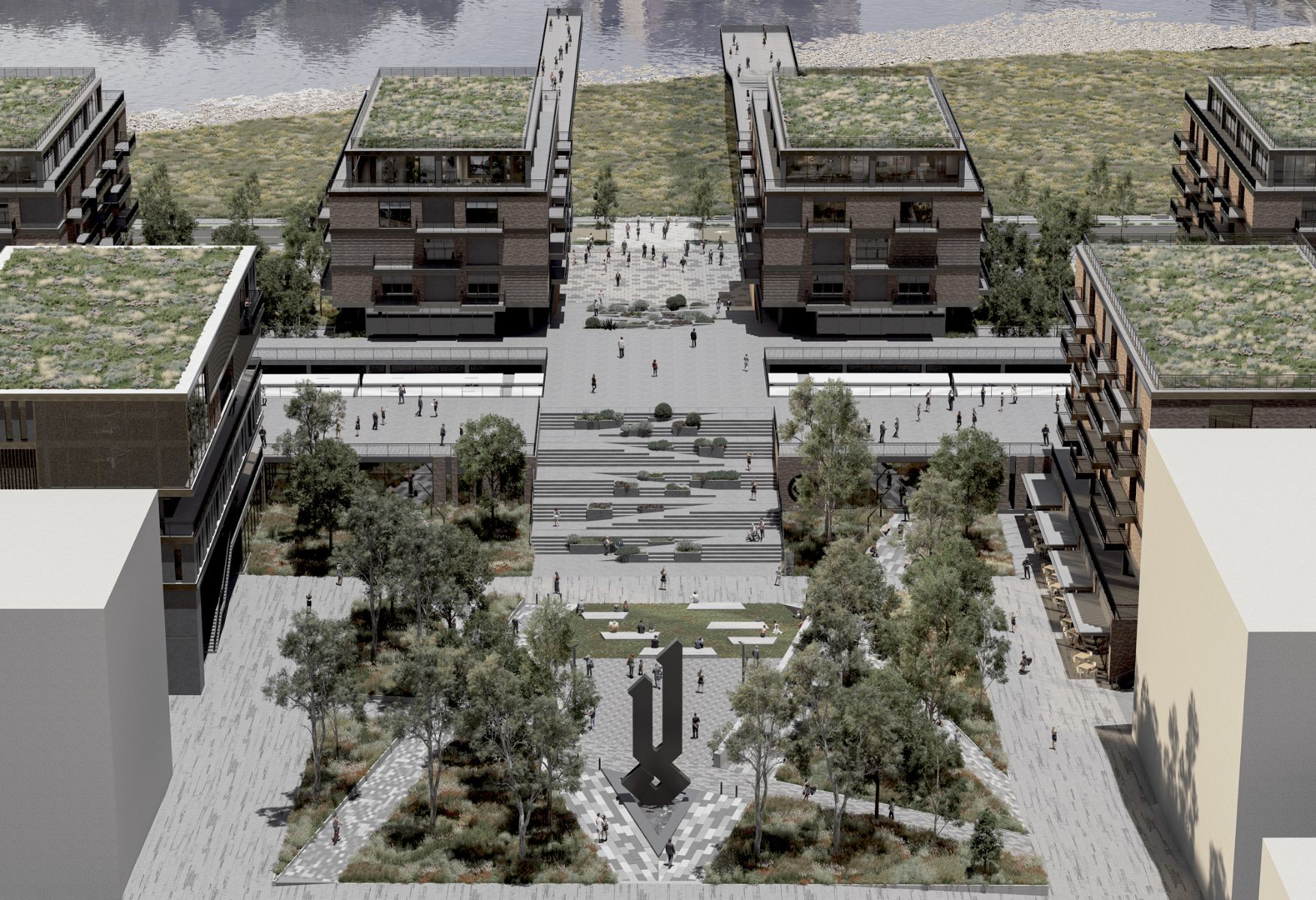 Vue a&eacute;rienne du parc