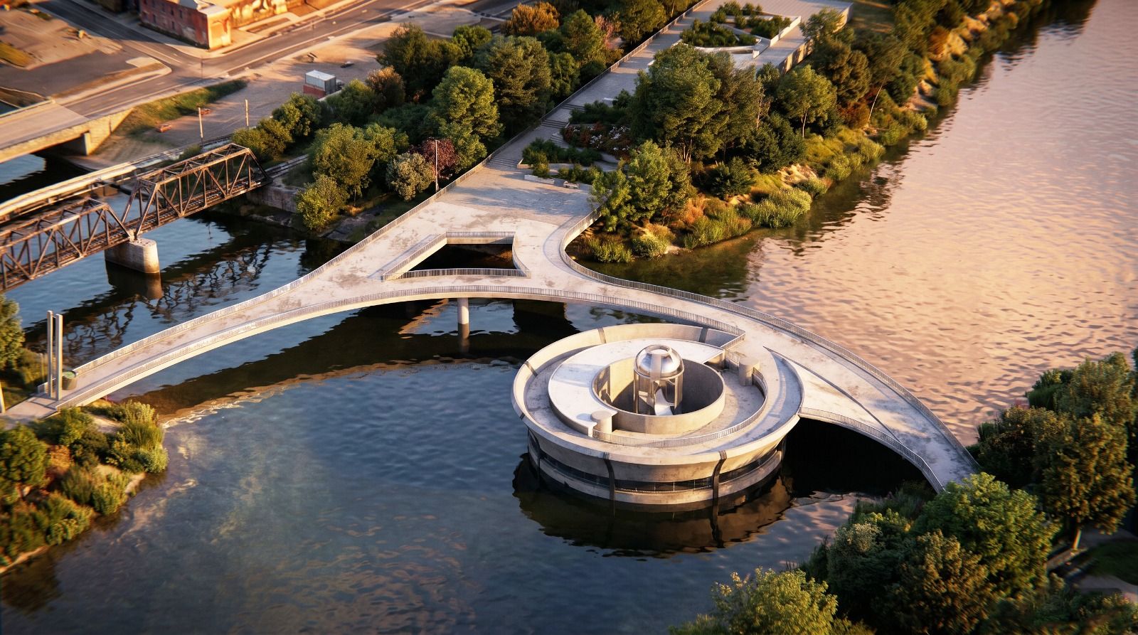 le projet et ses berges.