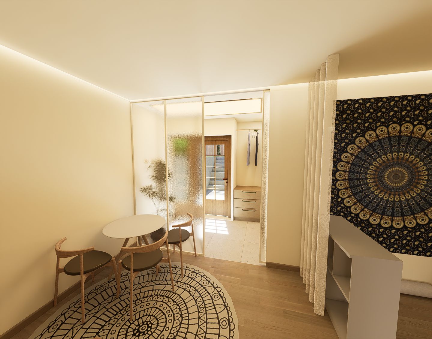 Salle familiale - Appartement type, Sous-sol et RDC