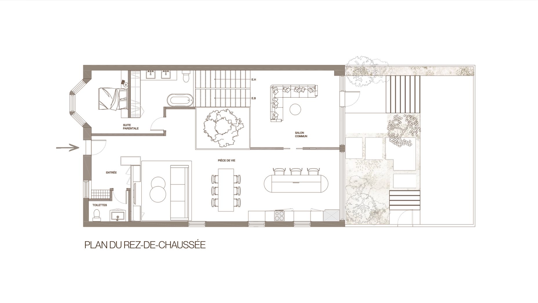 Plan du rez-de-chauss&eacute;e