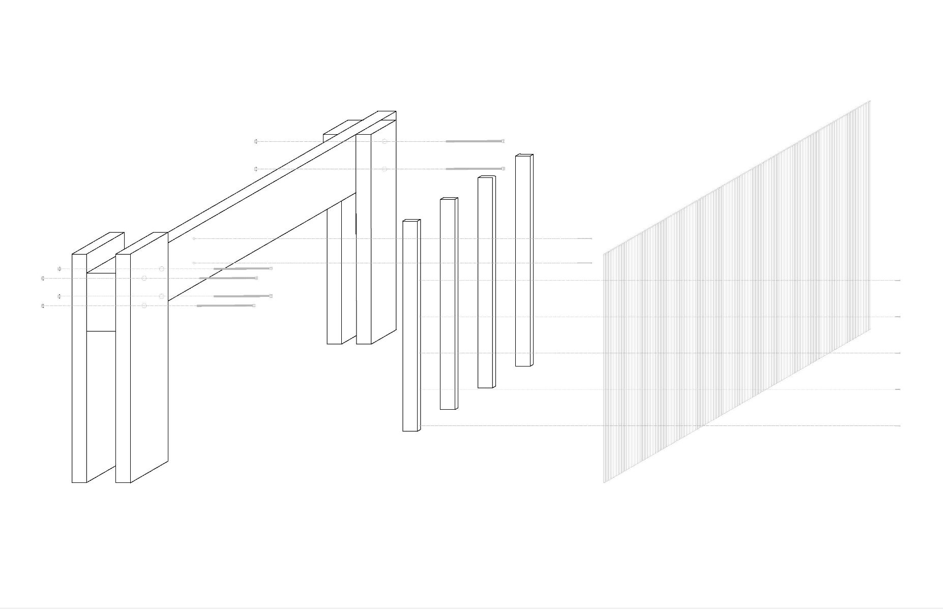 D&eacute;tail structurale de la halle