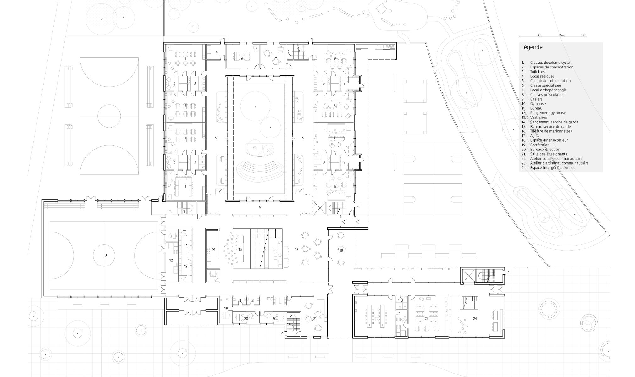Plan du rez-de-chauss&eacute;e