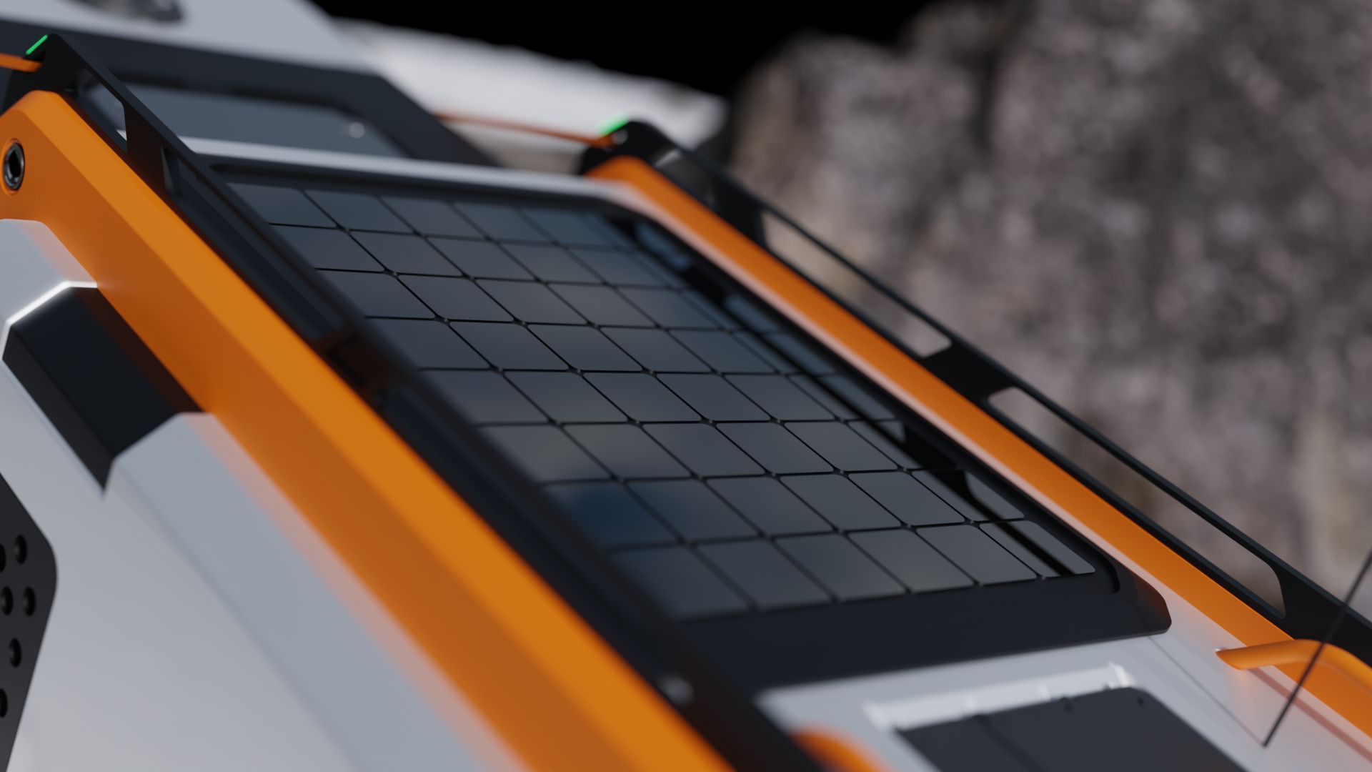 Aliment&eacute; par panneaux solaires