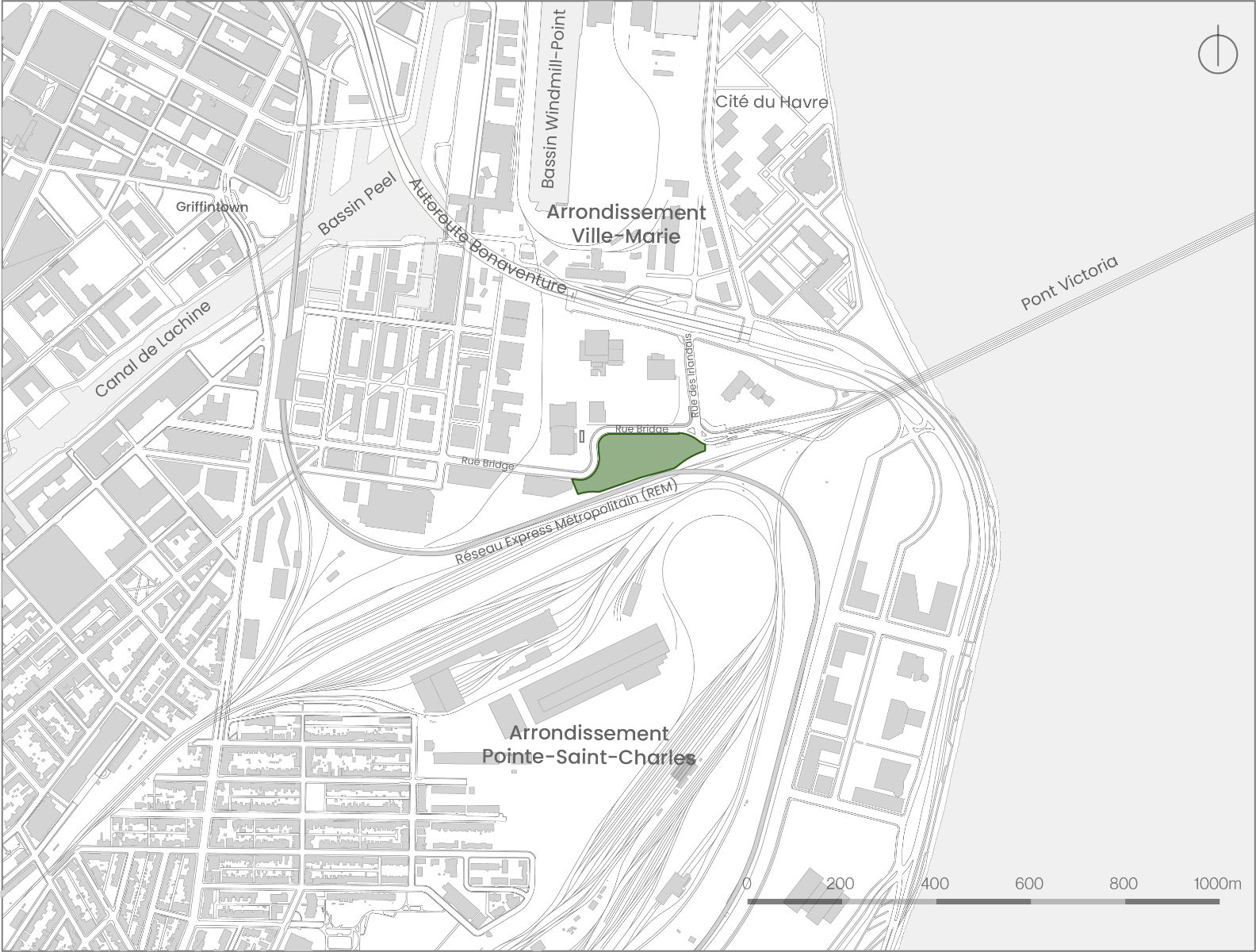 Localisation &ndash; Secteur Bridge-Bonaventure