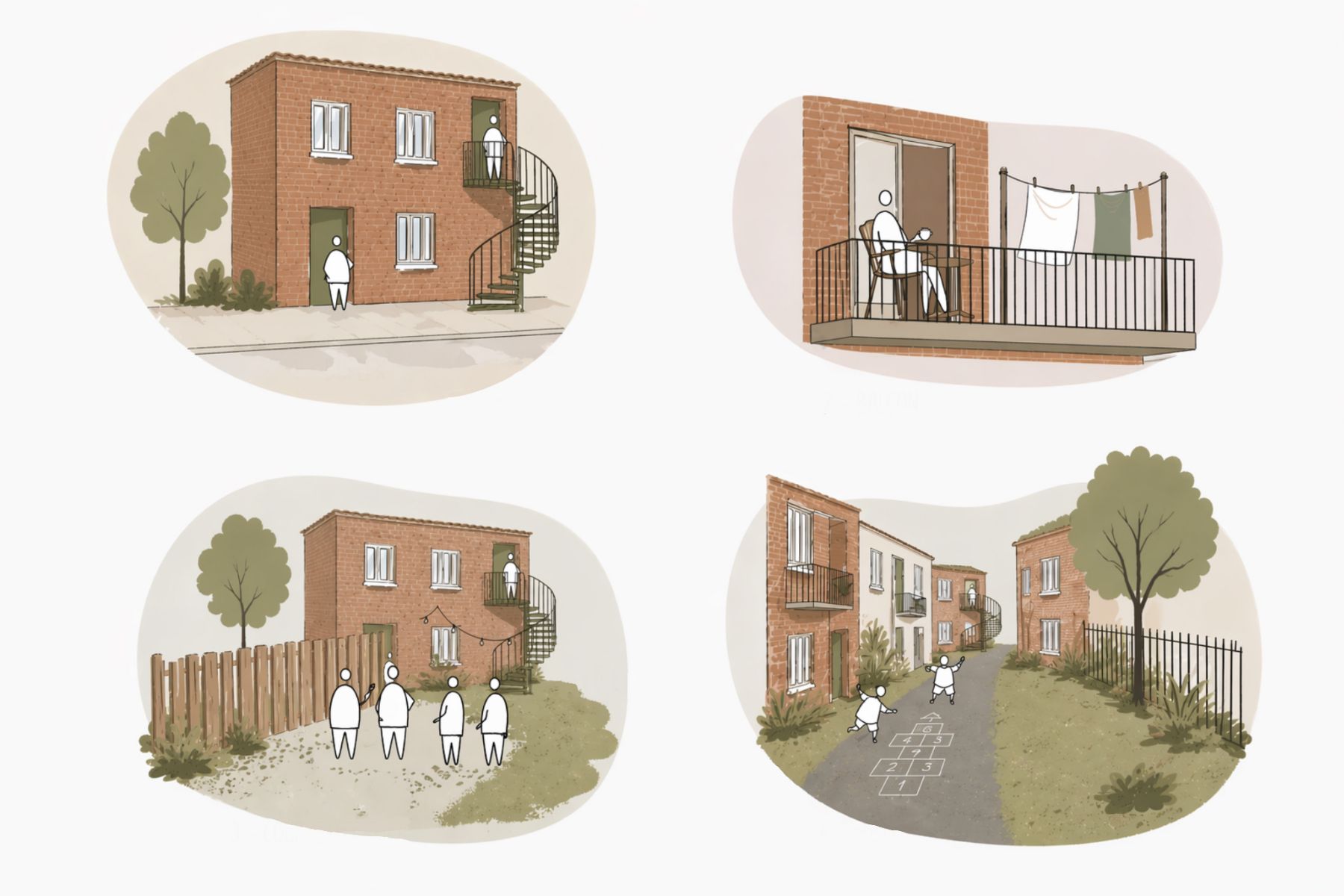 Duplex - Balcon - Cour - Ruelle