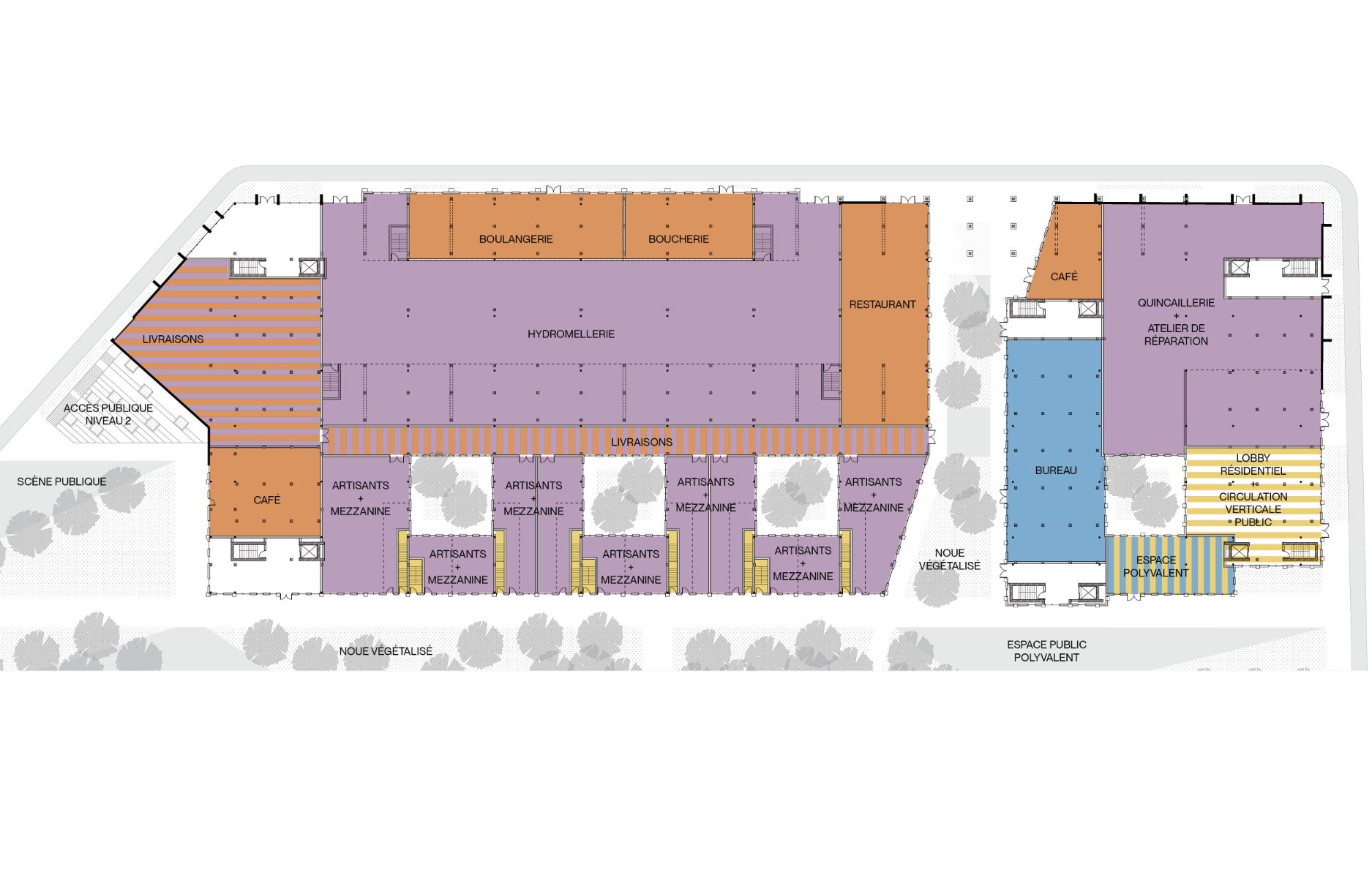Plan du rez-de-chauss&eacute;e