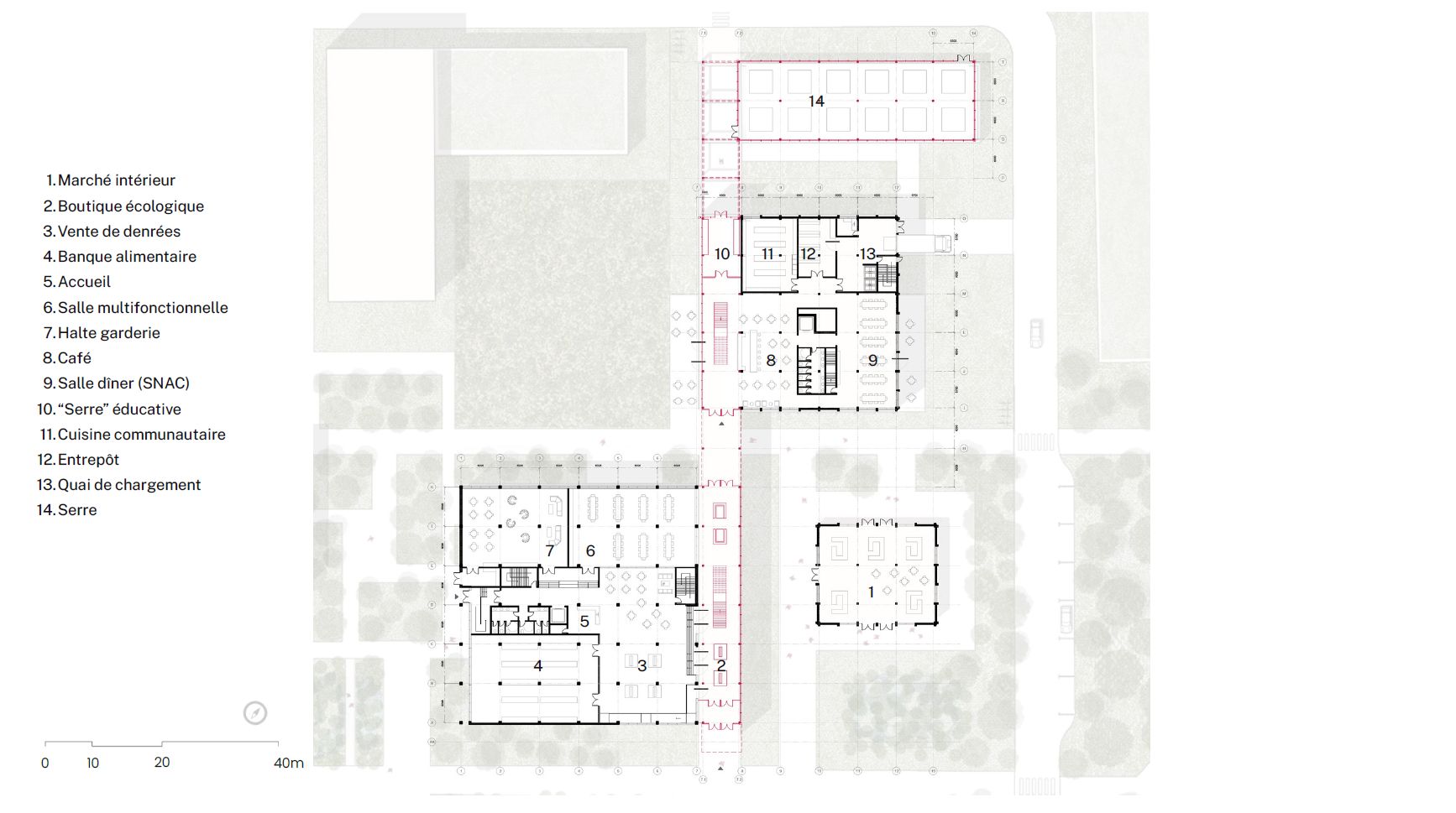Plan de rez-de-chauss&eacute;e