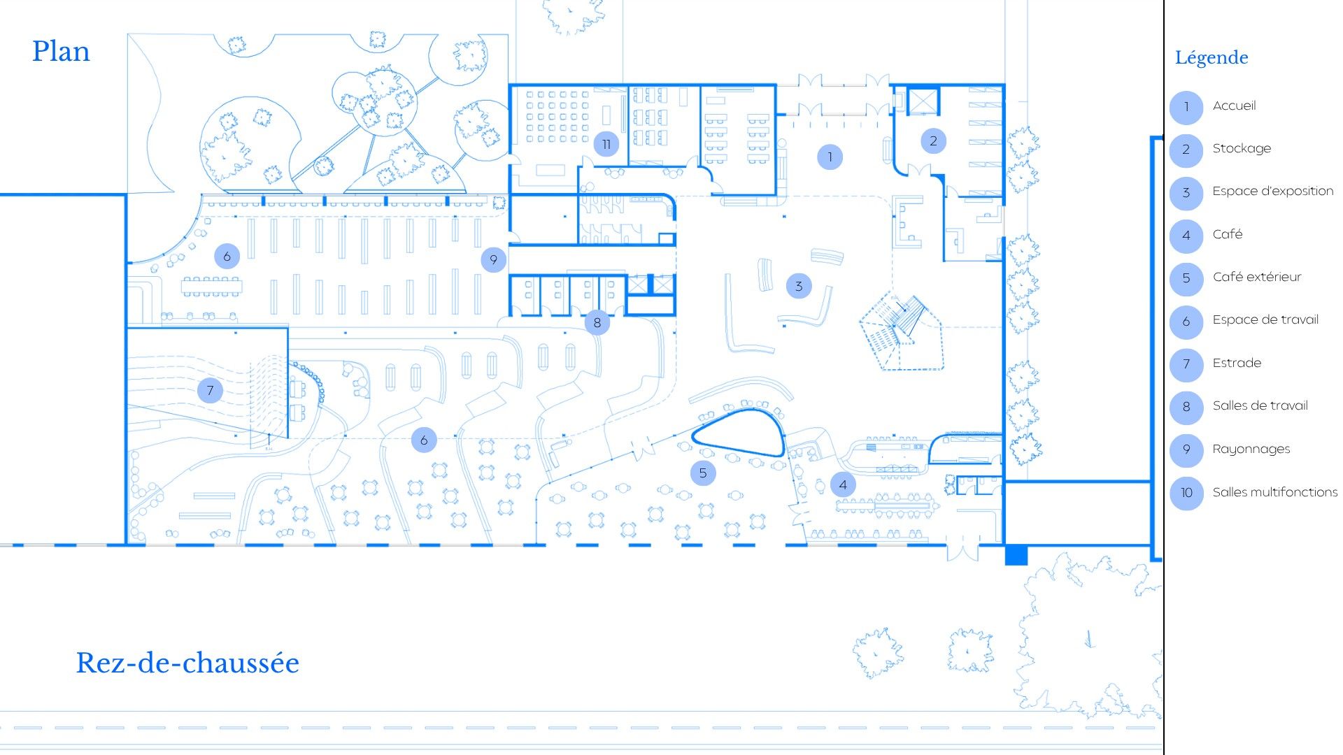 Plan rez-de-chauss&eacute;e
