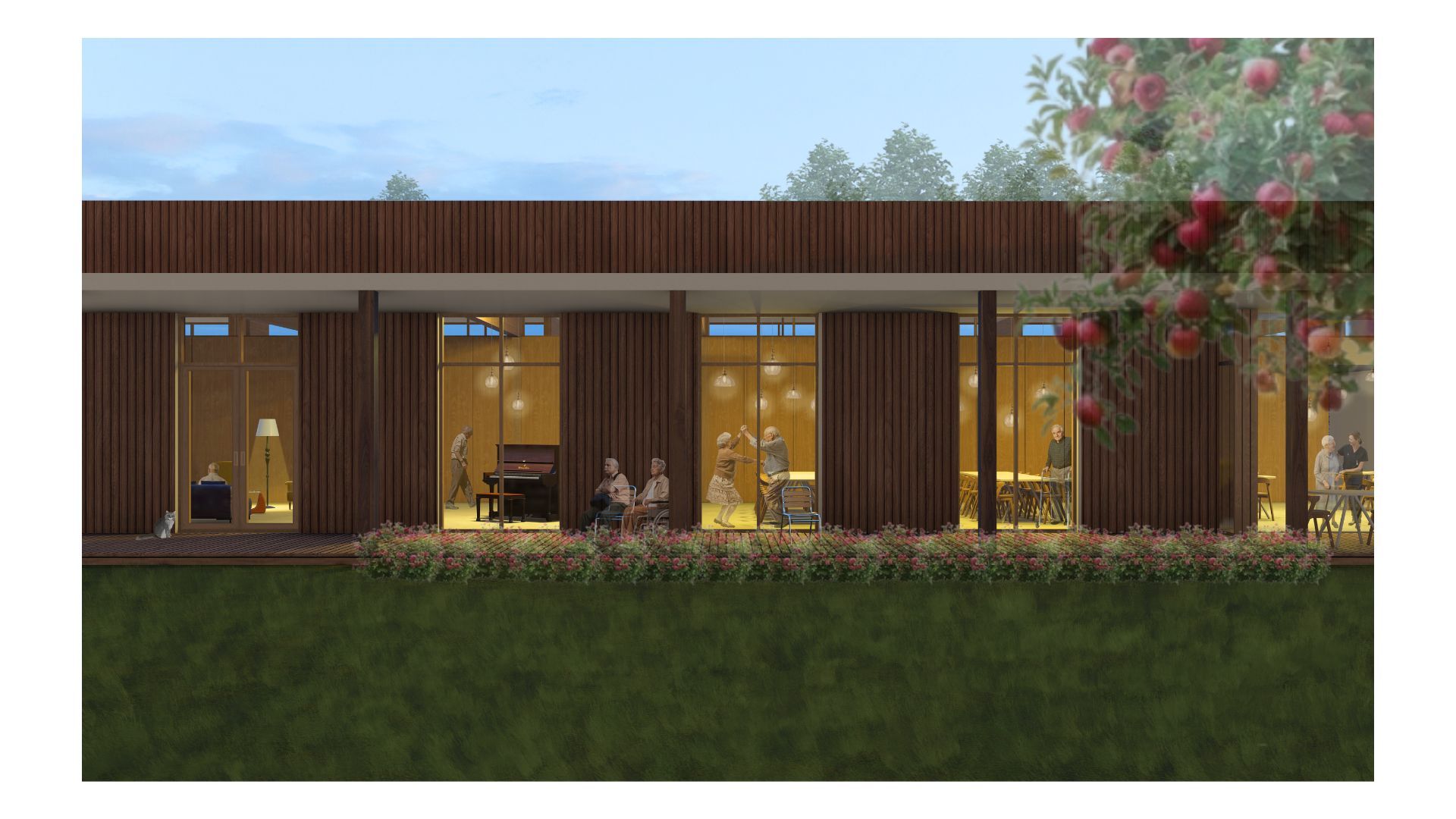 Espaces collectifs vus de l'ext&eacute;rieur