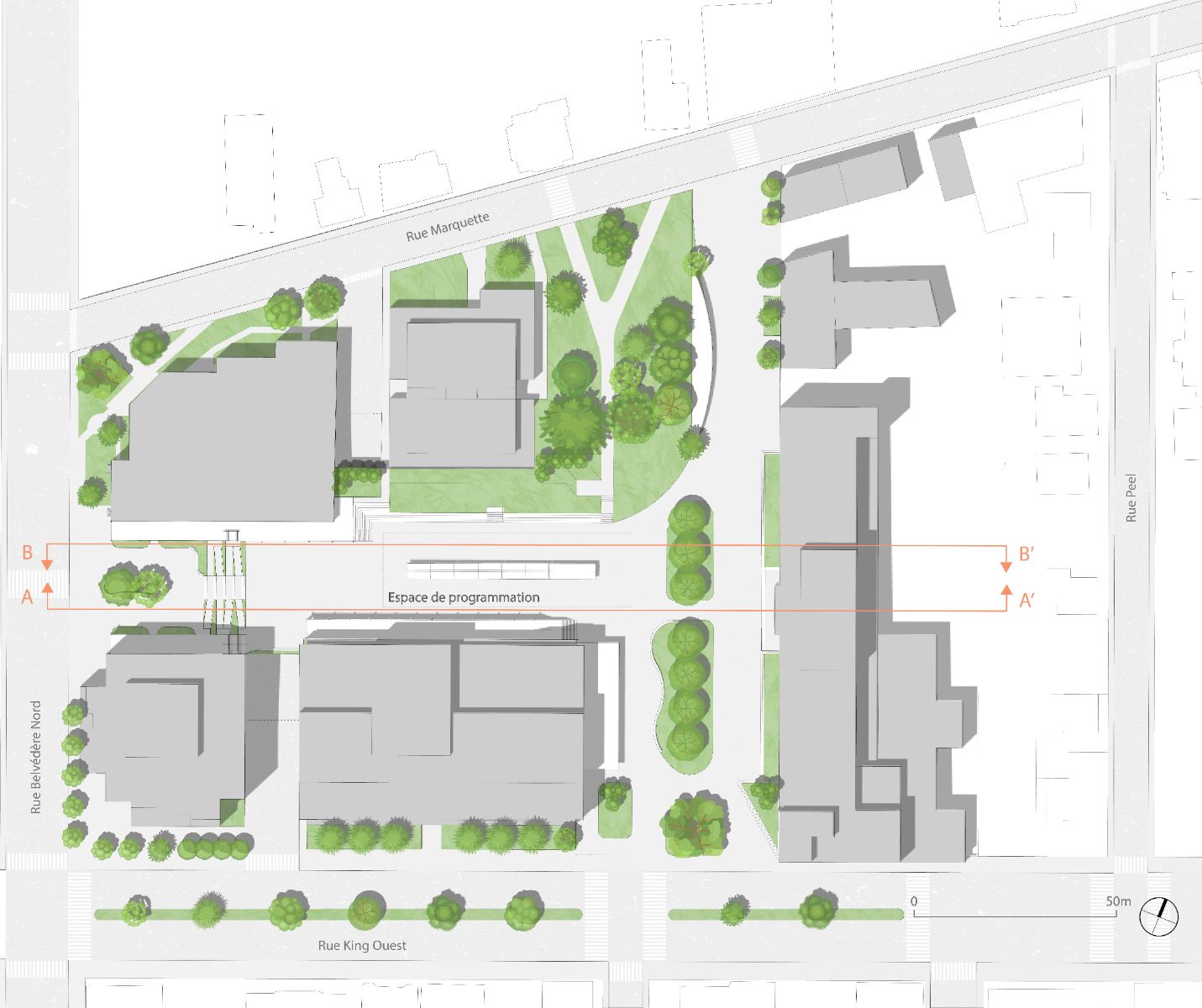 Plan d&rsquo;ensemble, apr&egrave;s la requalification