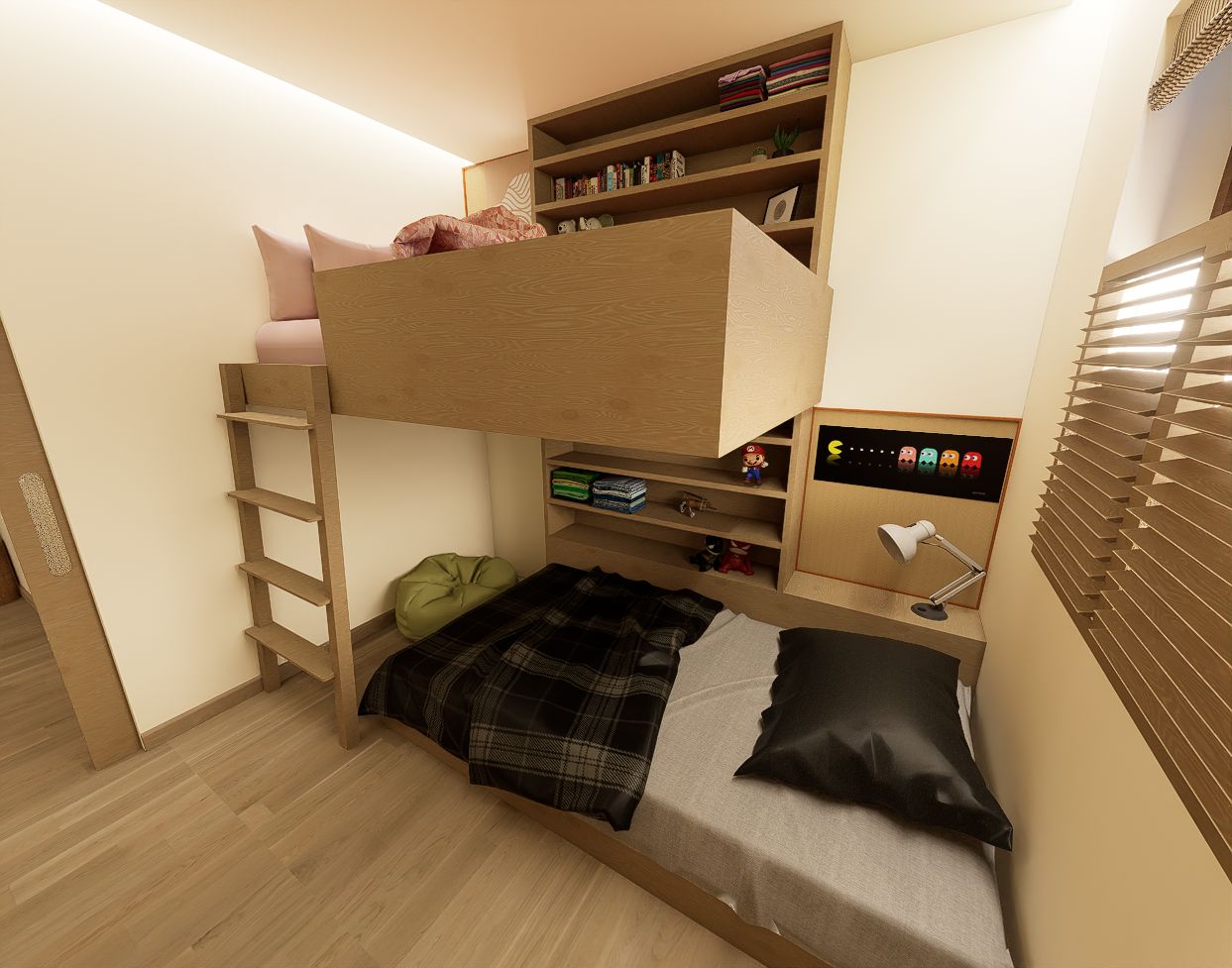 Chambre enfant(s)  - Appartement type, Sous-sol et RDC