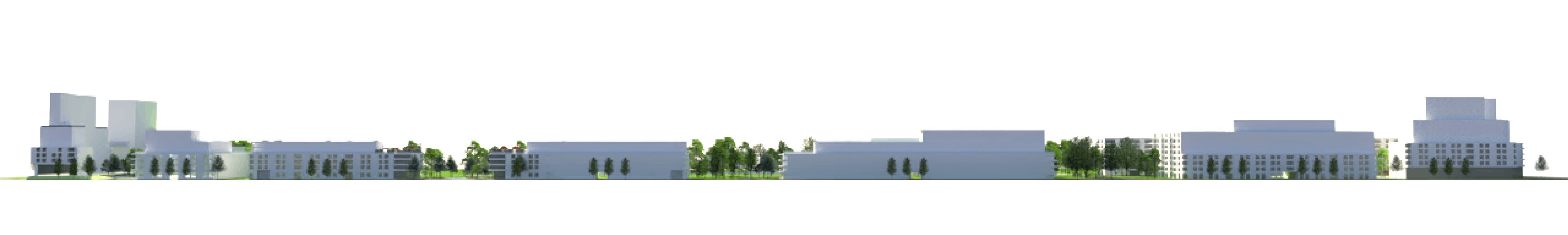 &Eacute;l&eacute;vation depuis le boulevard Chomedey