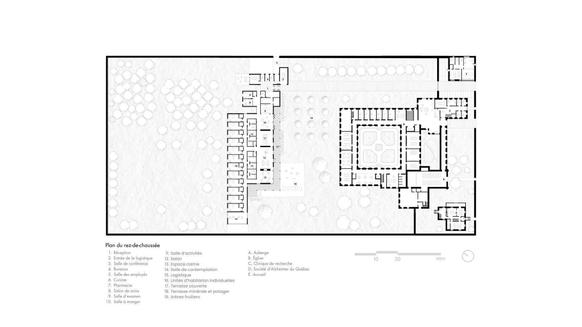 Plan du rez-de-chauss&eacute;e