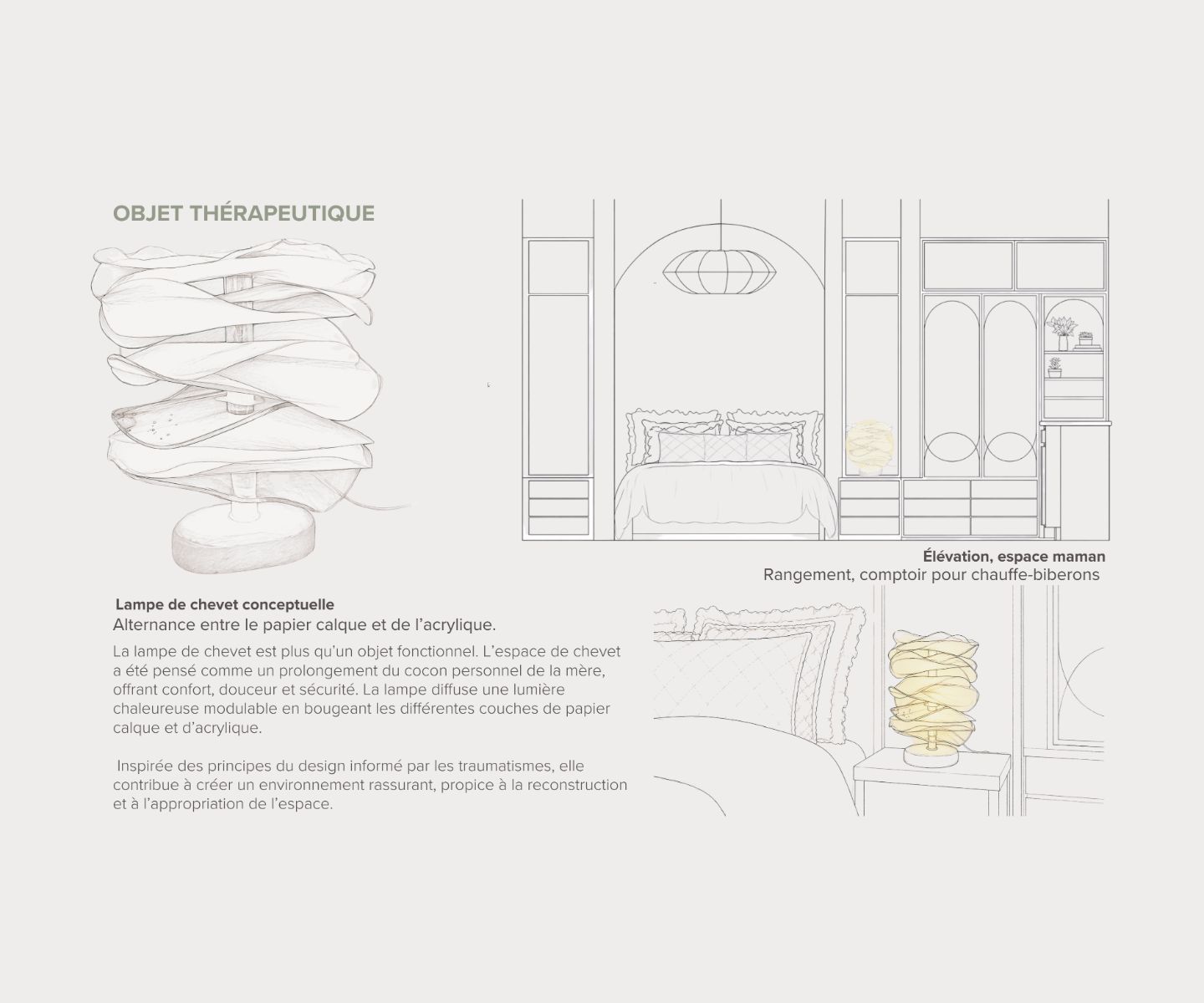 Lampe de chevet conceptuelle