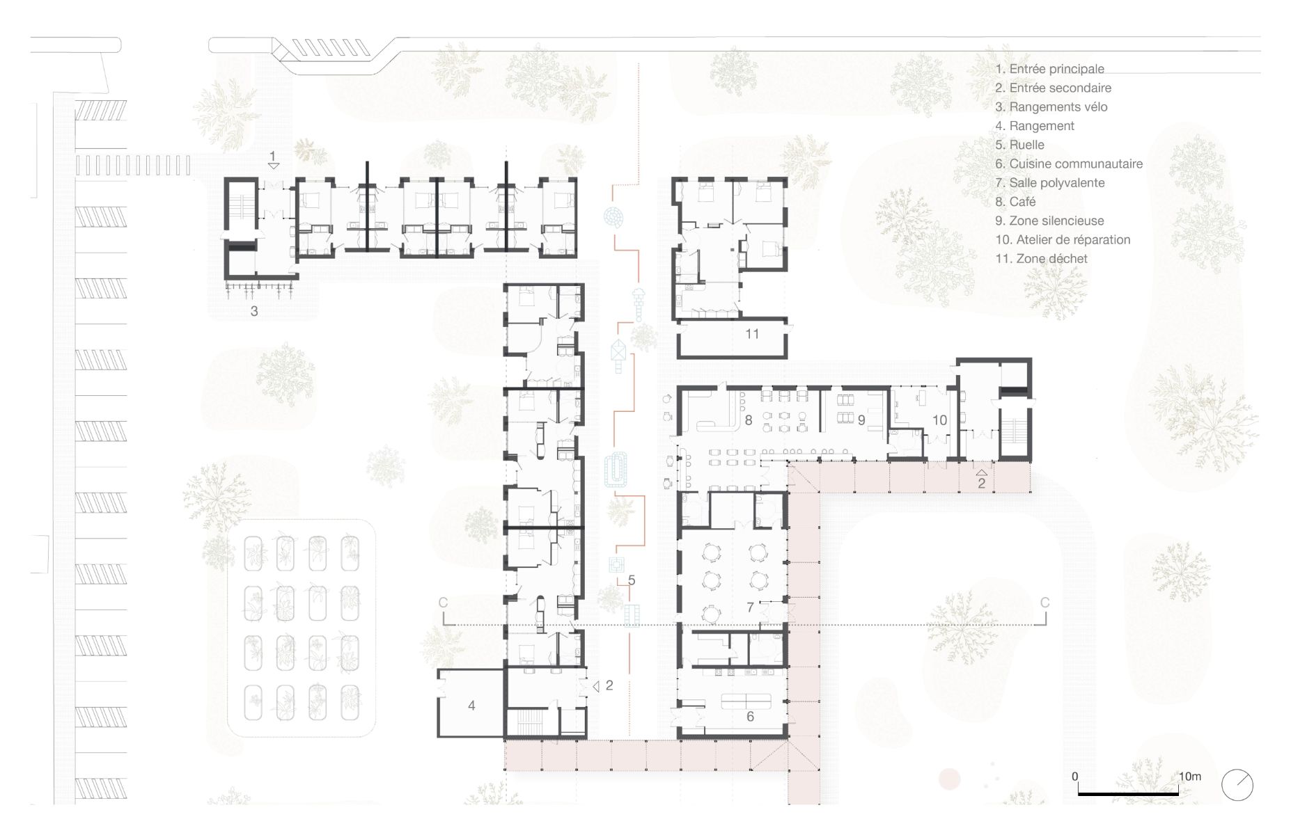 Plan du rez-de-chauss&eacute;e