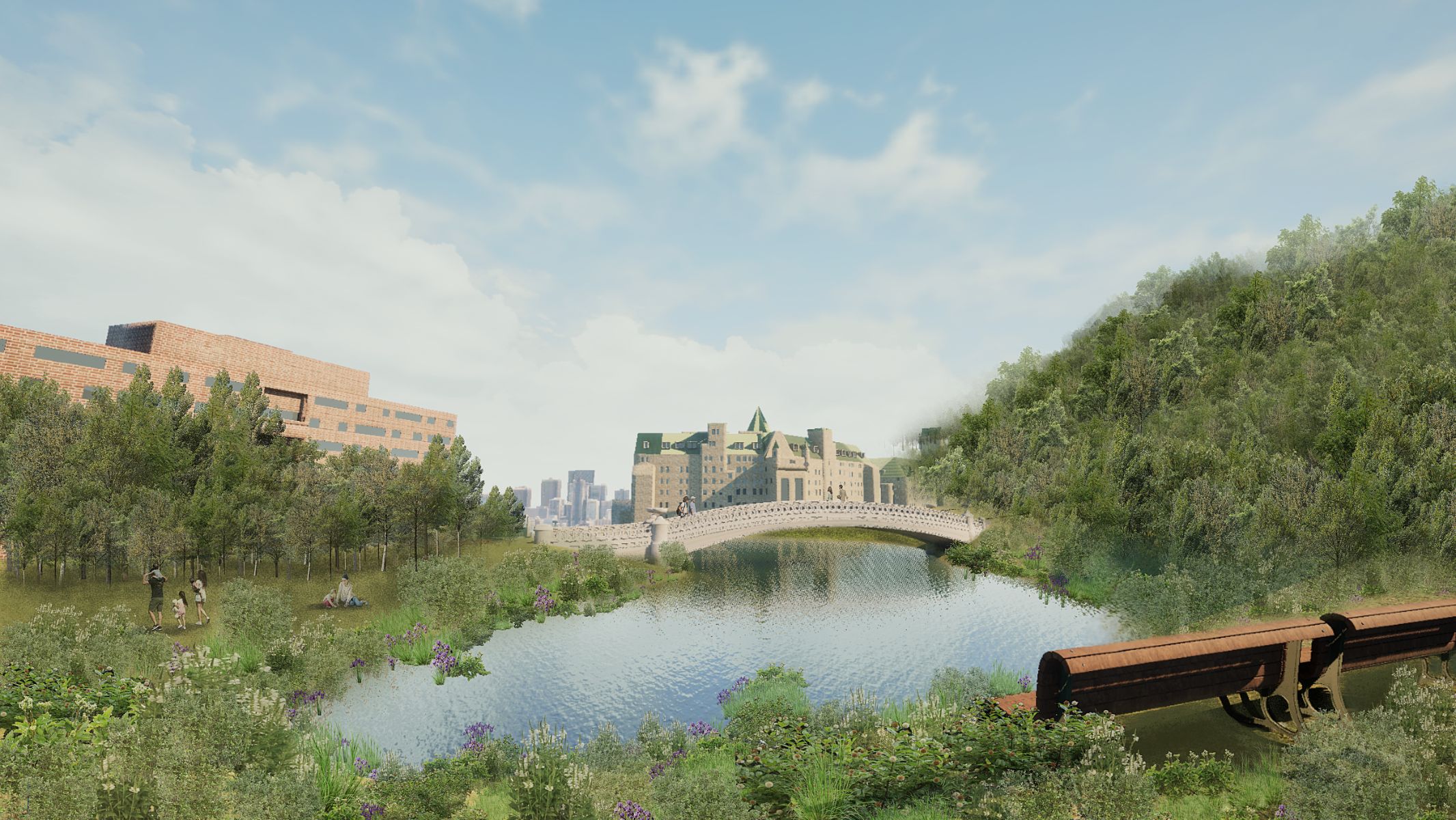 Jardin Est/Harmonie &ndash; Zone de gestion d'eau de ruissellement et de mise en valeur du patrimoine