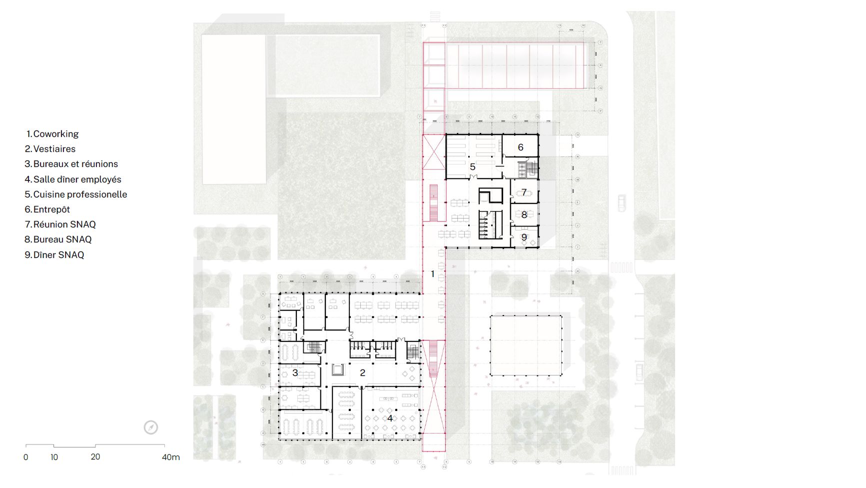 Plan de l'&eacute;tage