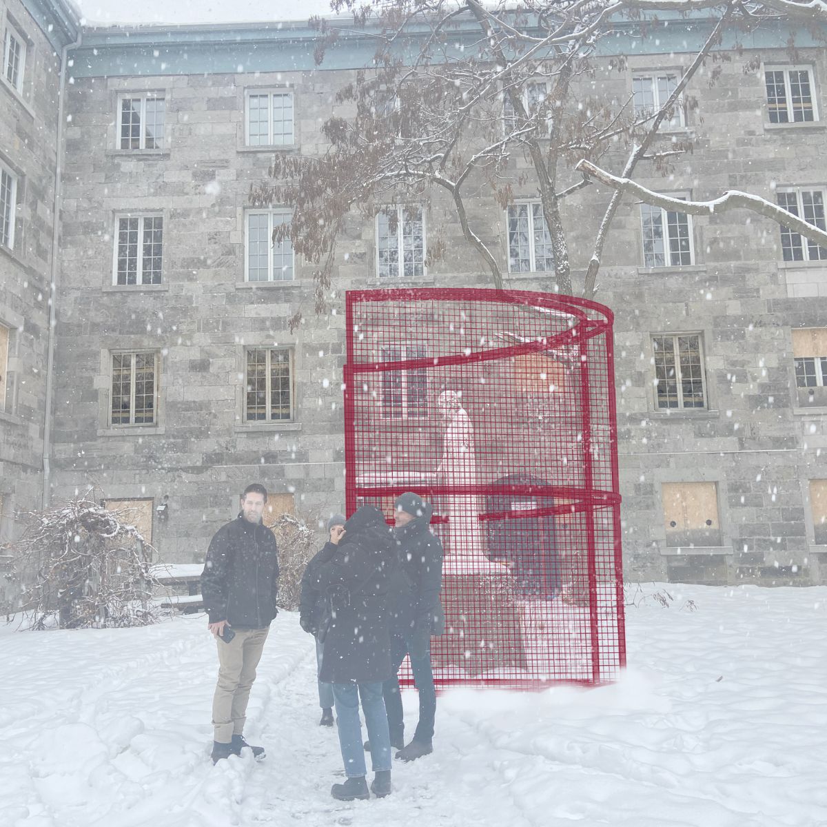 Collage de la cour arri&egrave;re