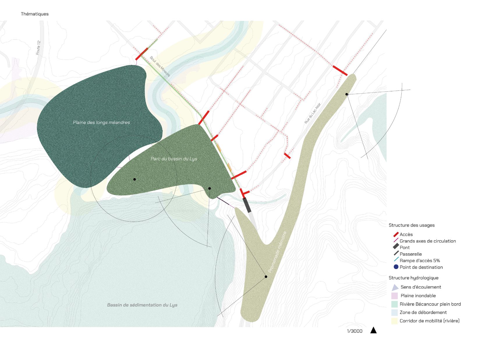 Le parc du bassin du Lys se d&eacute;ploie selon trois th&eacute;matiques.