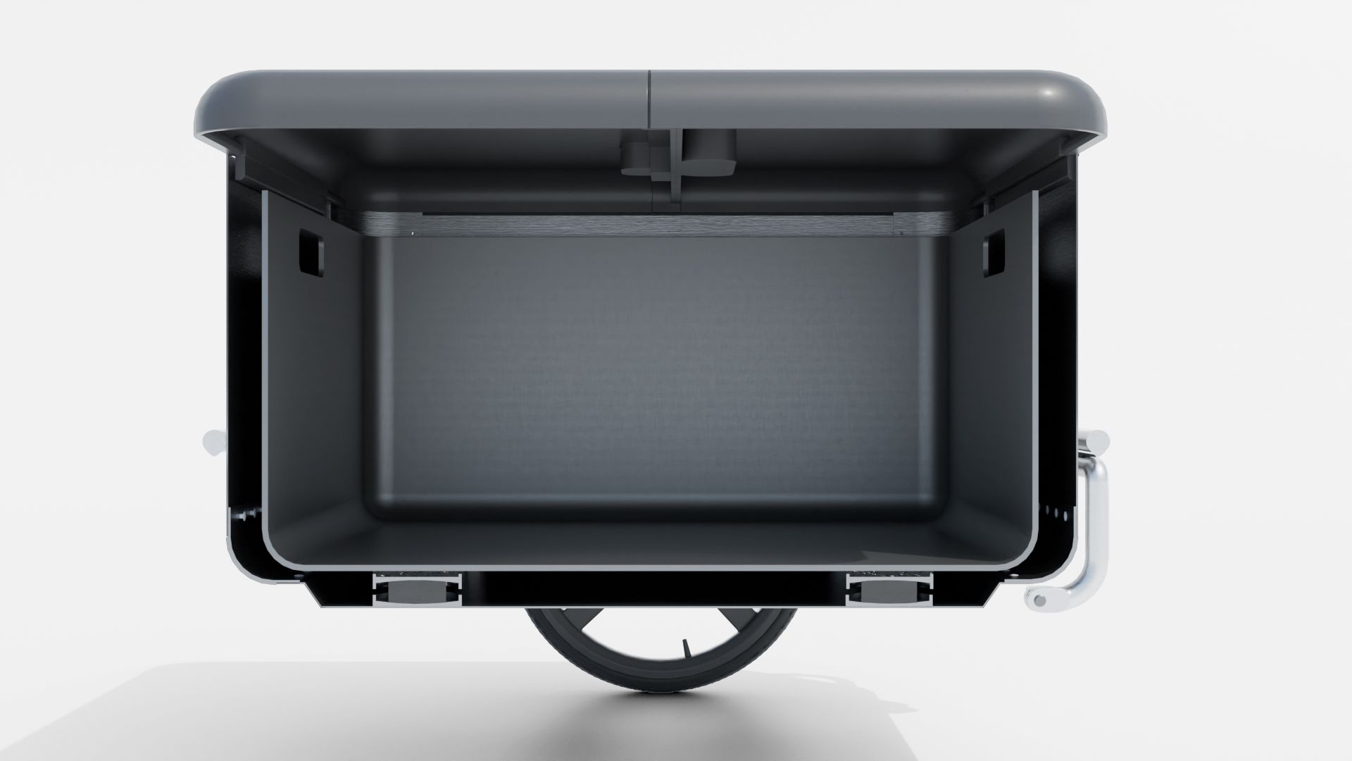 Vue de coupe exposant le syst&egrave;me de stabilisation des mouvements sur la route pour prot&eacute;ger les commandes de nourriture