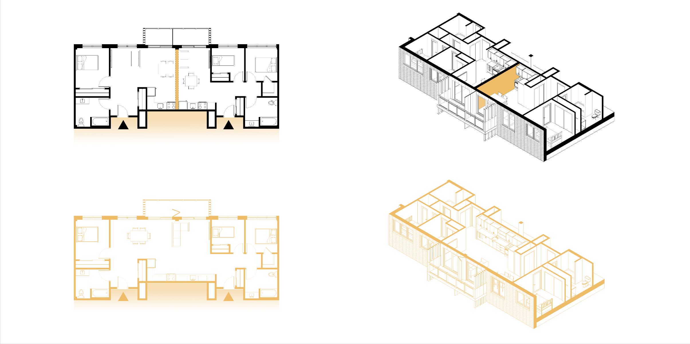 Logements mono-orient&eacute;s