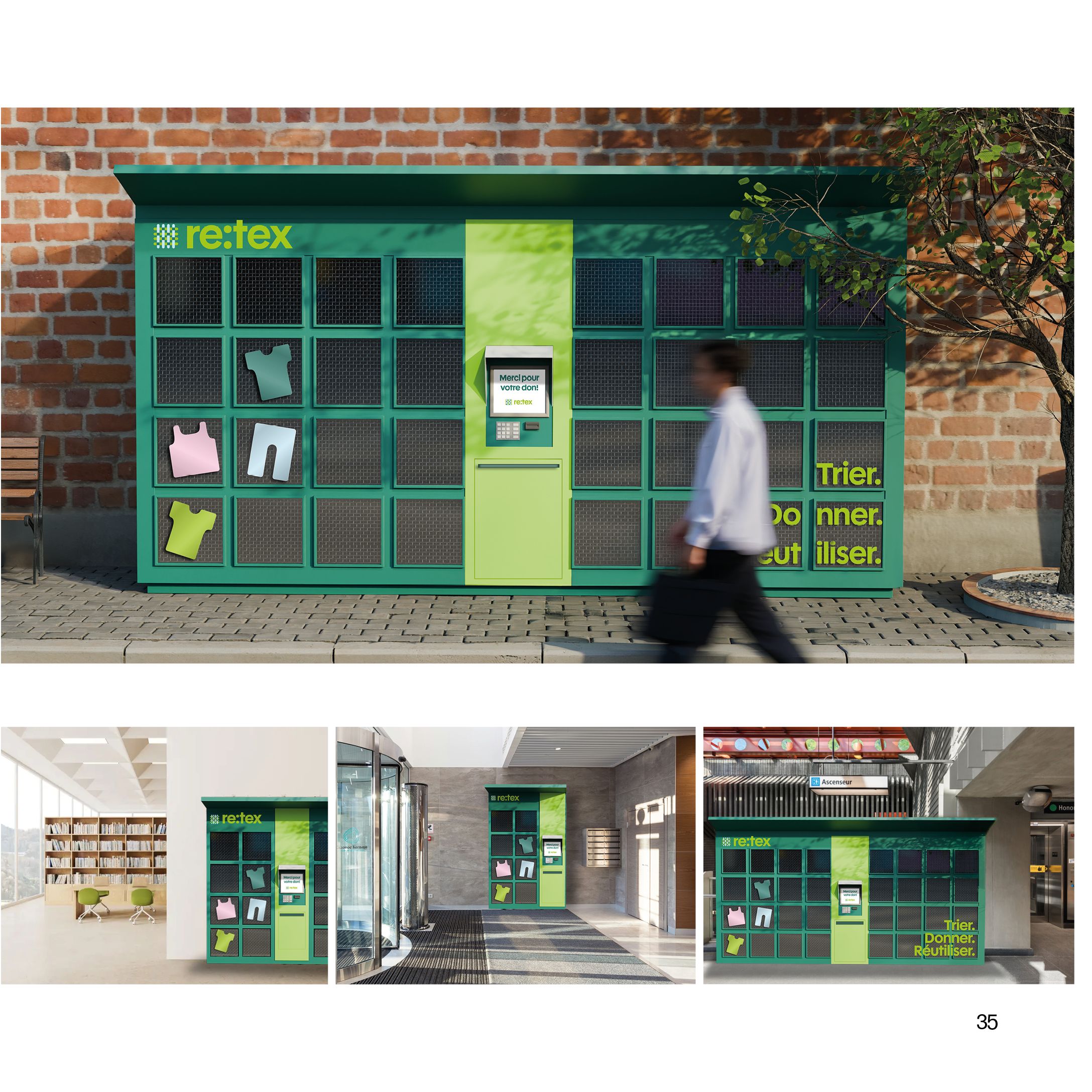 Implantation urbaine des stations de collecte &agrave; travers les diff&eacute;rents modules