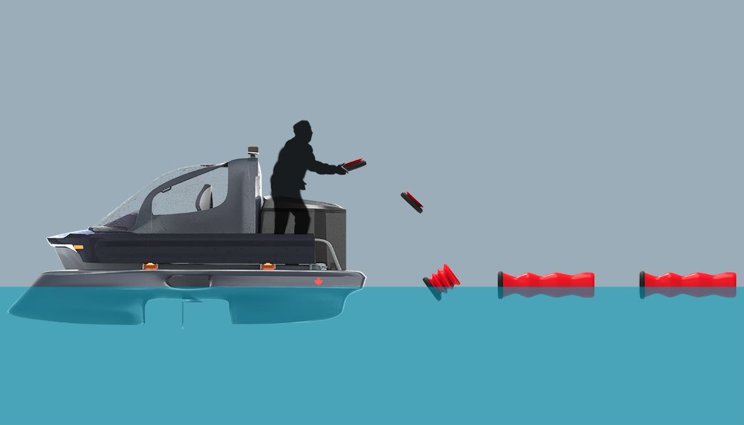 D&eacute;ploiement d'estacades anti-glace