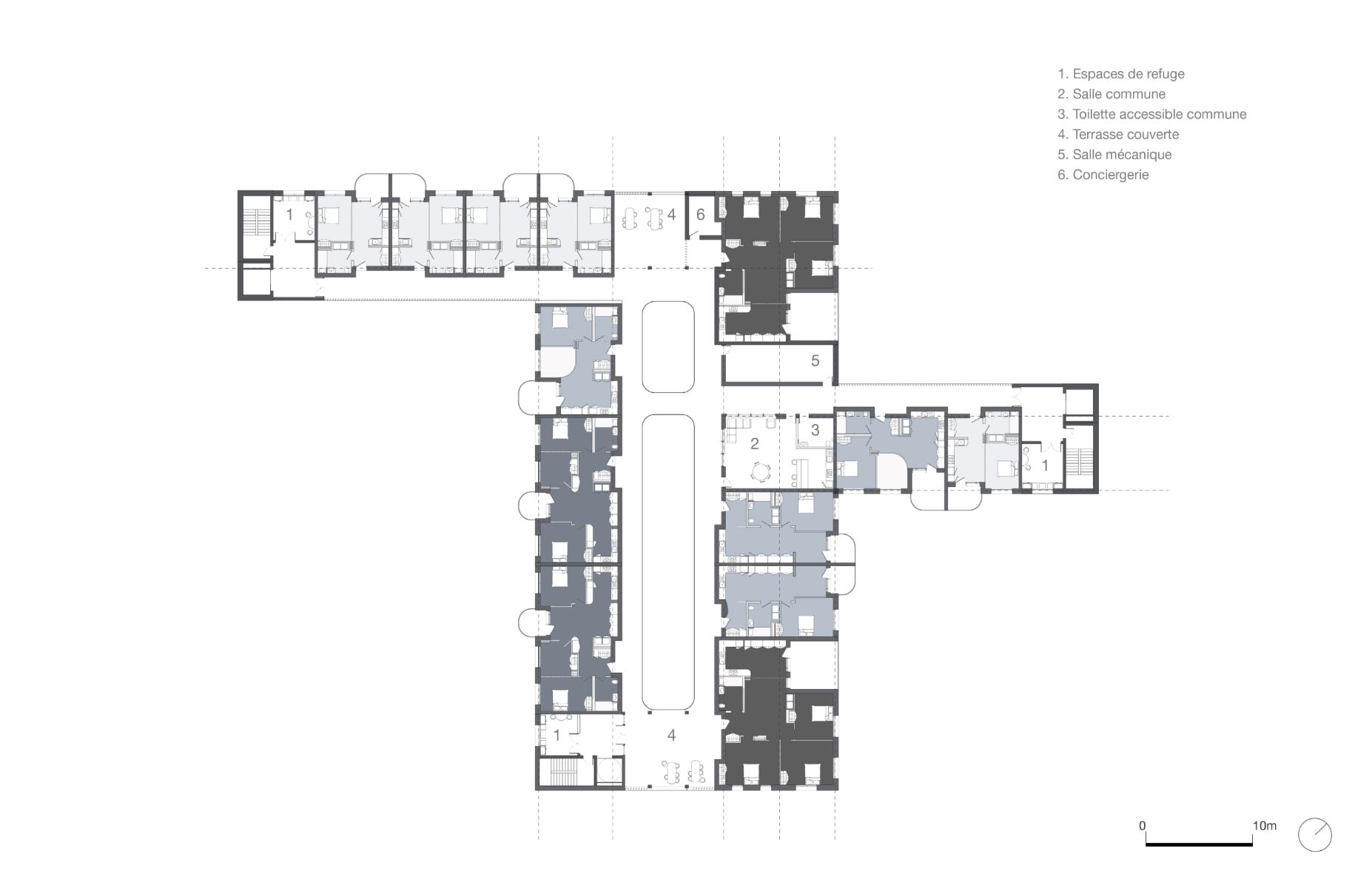 Plan du 2e et 3e &eacute;tage