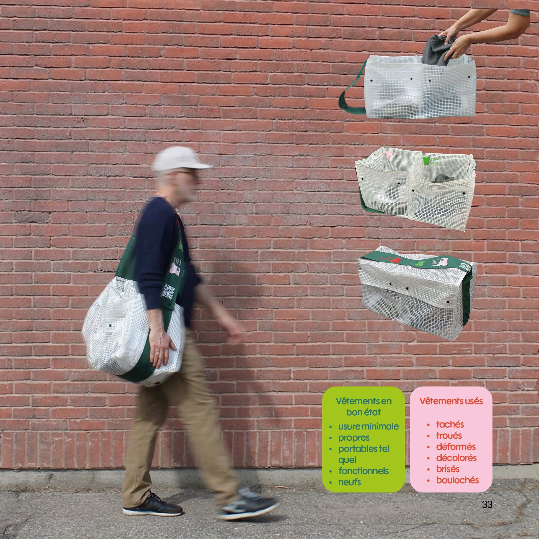 Sac de collecte diff&eacute;rentielle &agrave; deux compartiments
