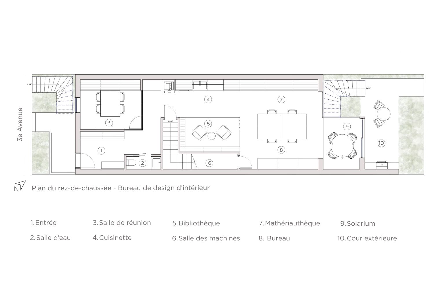 Plan du rez-de-chauss&eacute;e